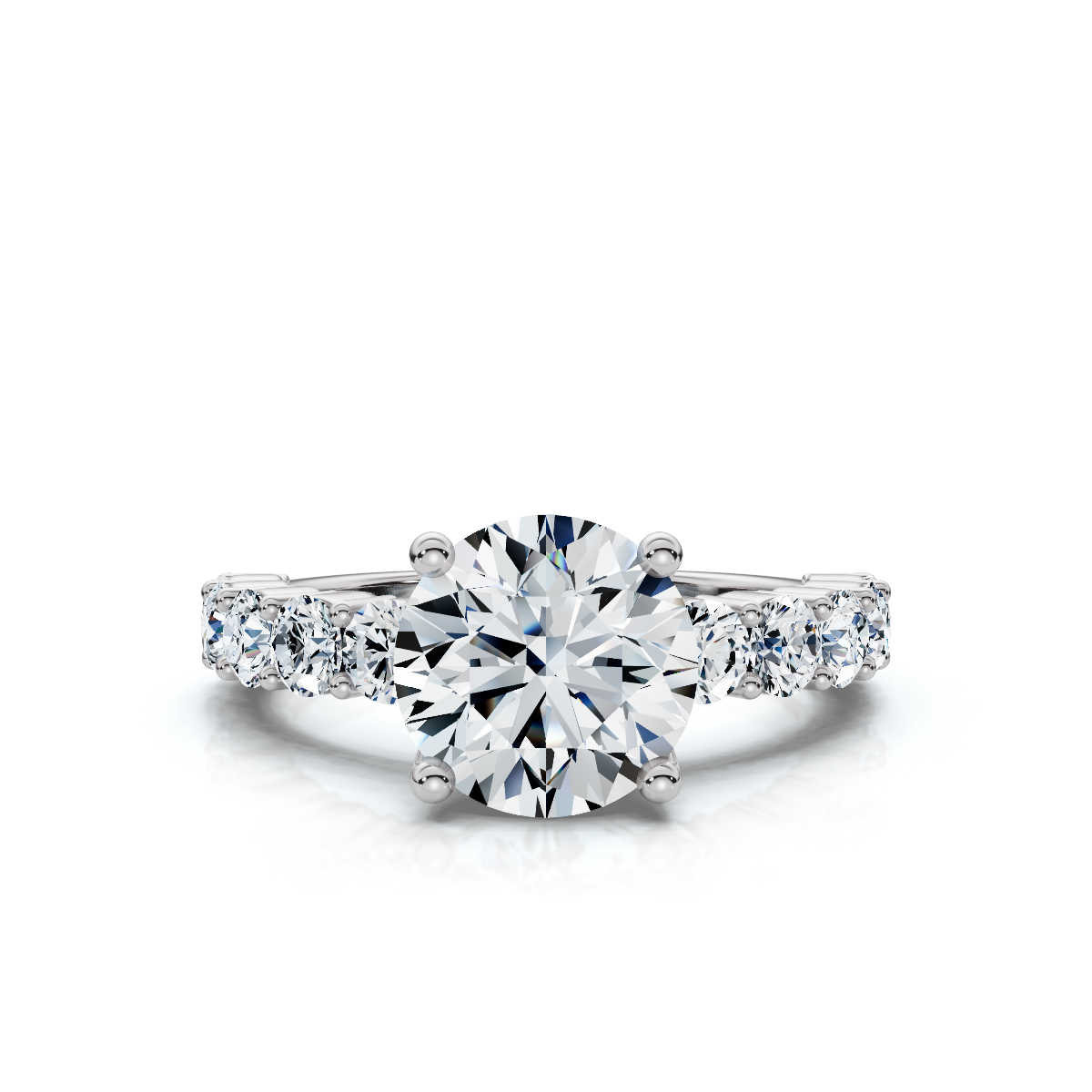14K White Gold Rue Accents Lab Grown Diamond Ring (3/4 ct. tw)