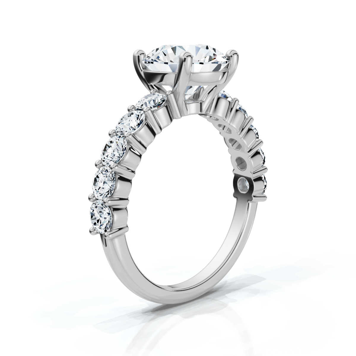 14K White Gold Rue Accents Lab Grown Diamond Ring (3/4 ct. tw)
