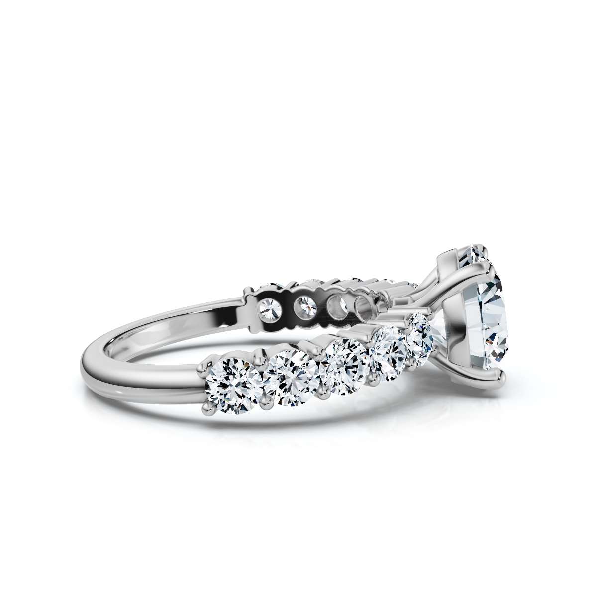 14K White Gold Rue Accents Lab Grown Diamond Ring (3/4 ct. tw)