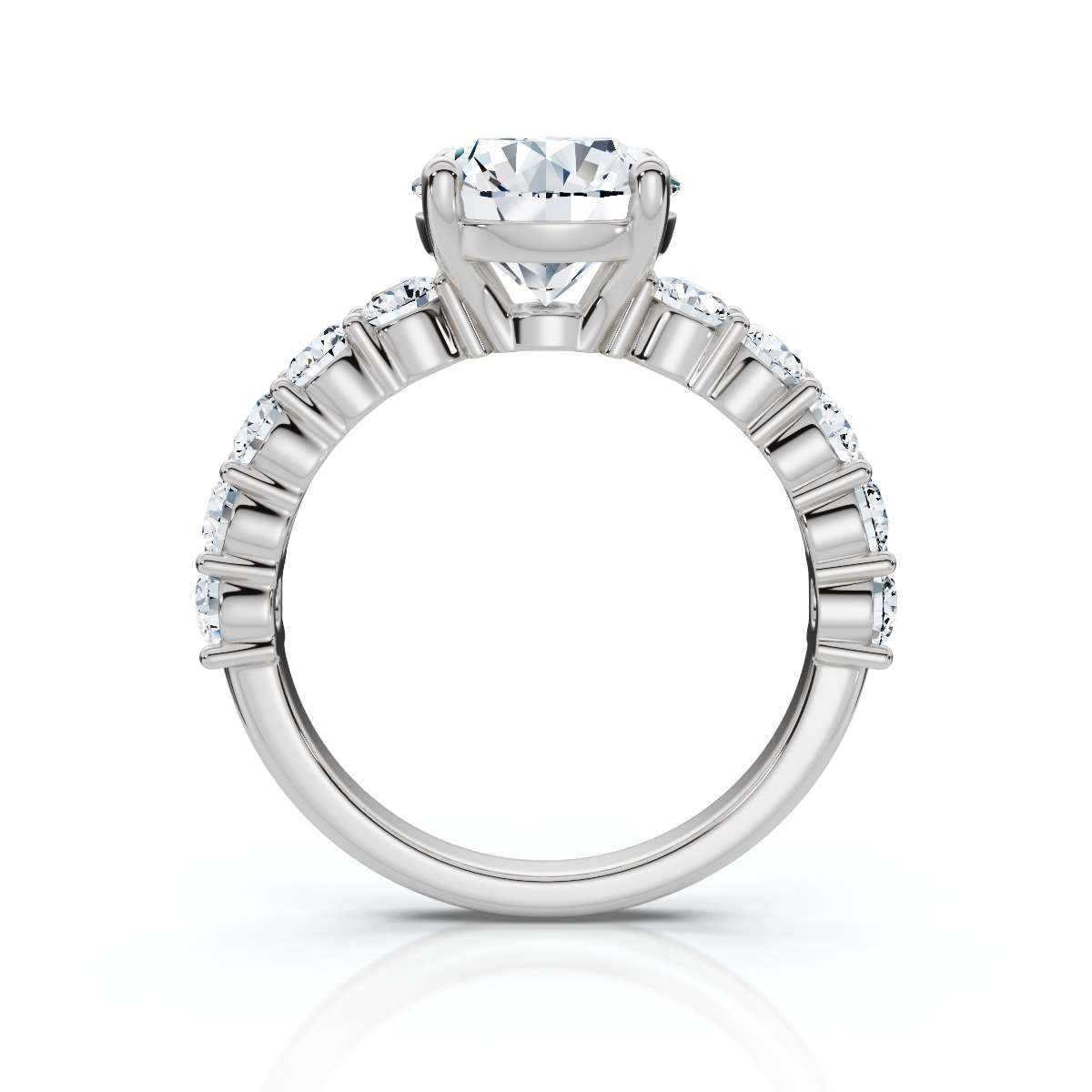 14K White Gold Rue Accents Lab Grown Diamond Ring (3/4 ct. tw)