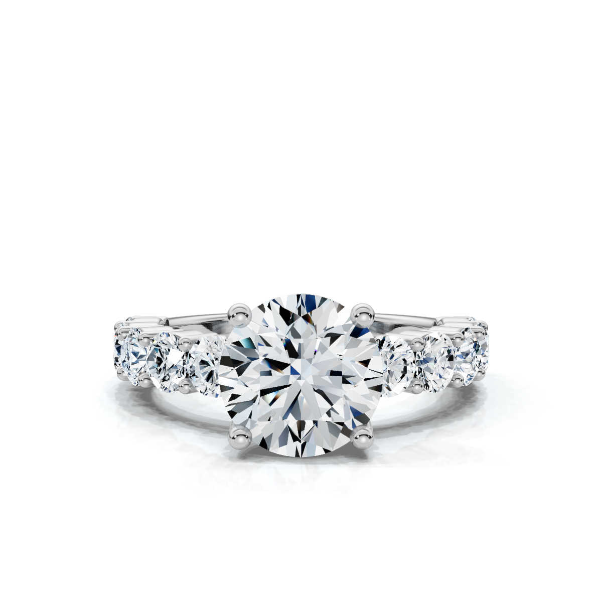 14K White Gold Rue Accents Lab Grown Diamond Ring (1.00 ct. tw)