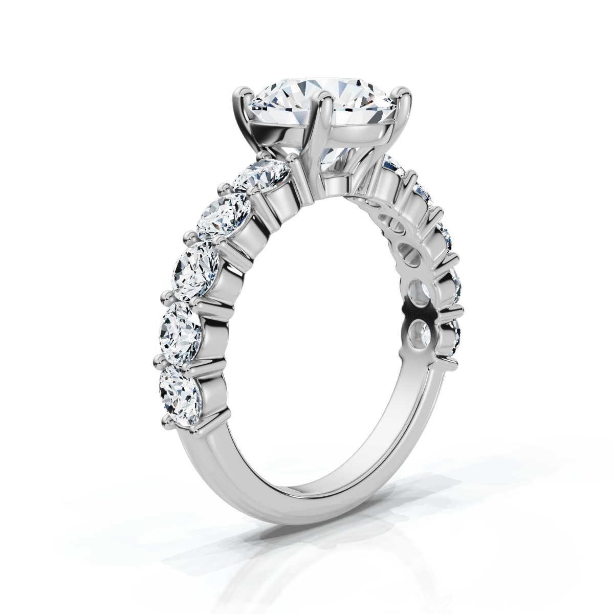 14K White Gold Rue Accents Lab Grown Diamond Ring (1.00 ct. tw)
