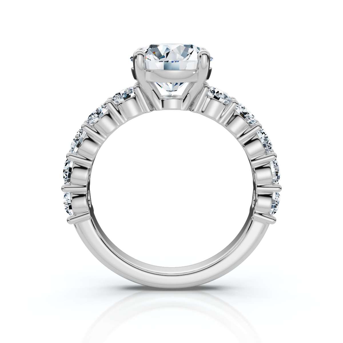14K White Gold Rue Accents Lab Grown Diamond Ring (1.00 ct. tw)