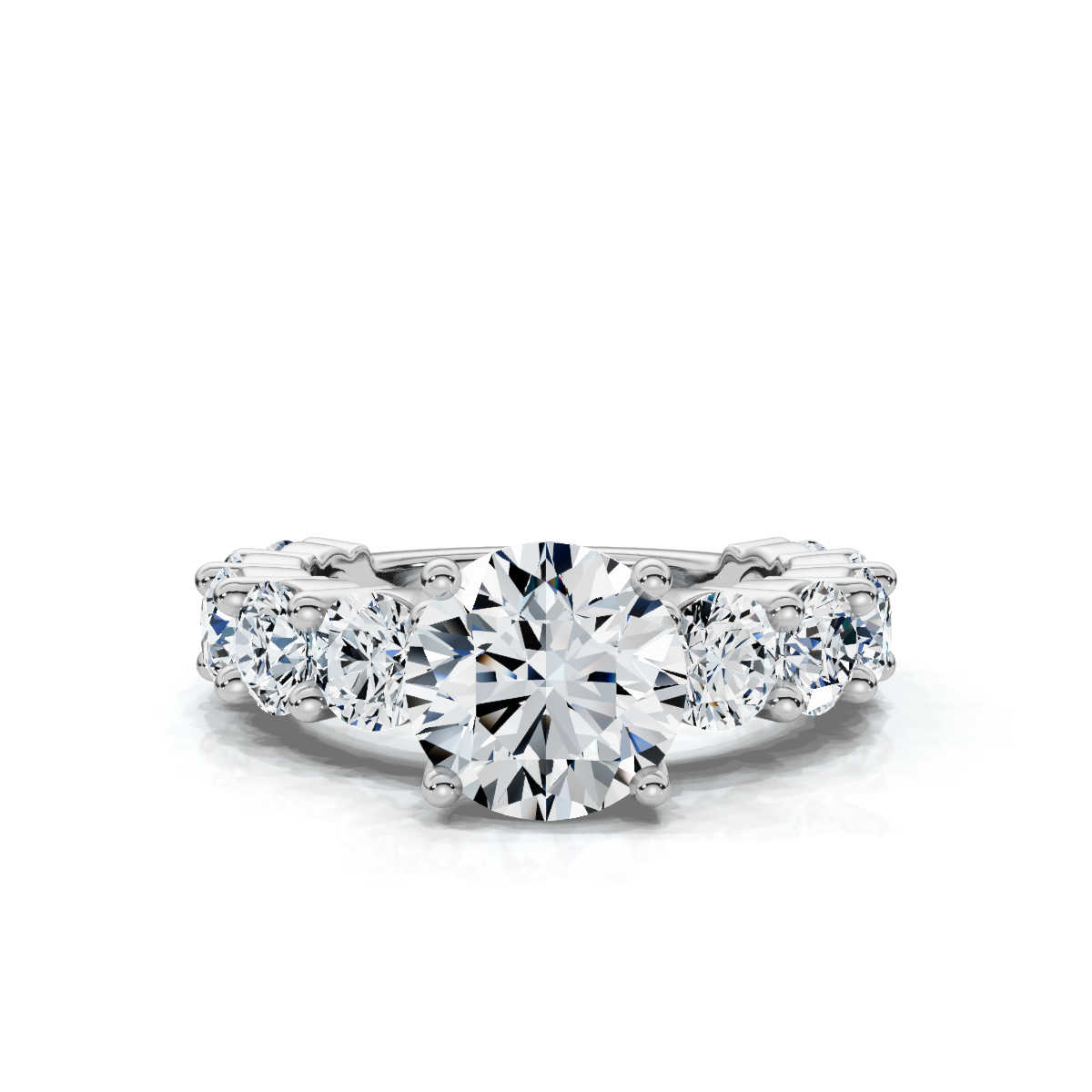 14K White Gold Rue Accents Lab Grown Diamond Ring (2 1/2 ct. tw)