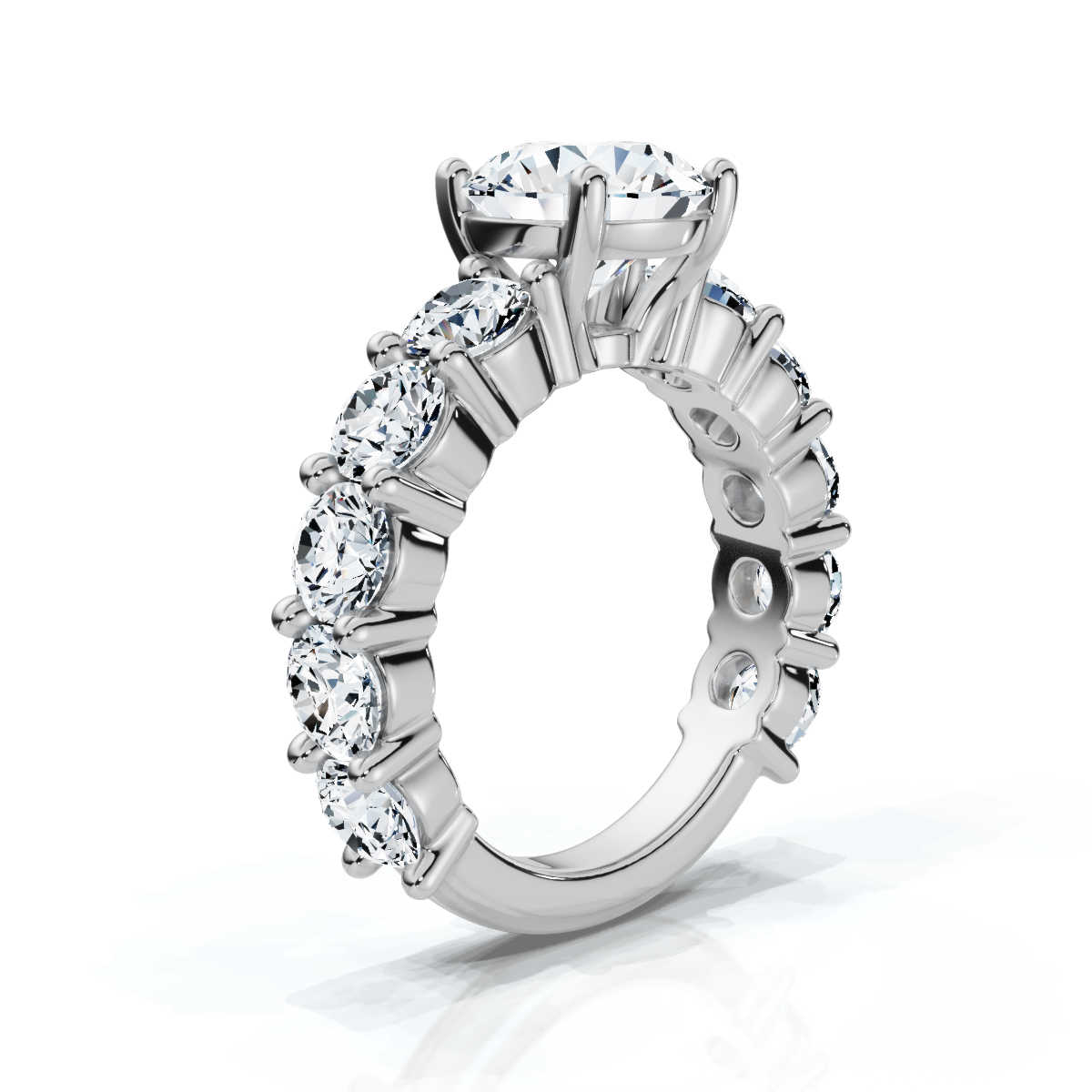 14K White Gold Rue Accents Lab Grown Diamond Ring (2 1/2 ct. tw)