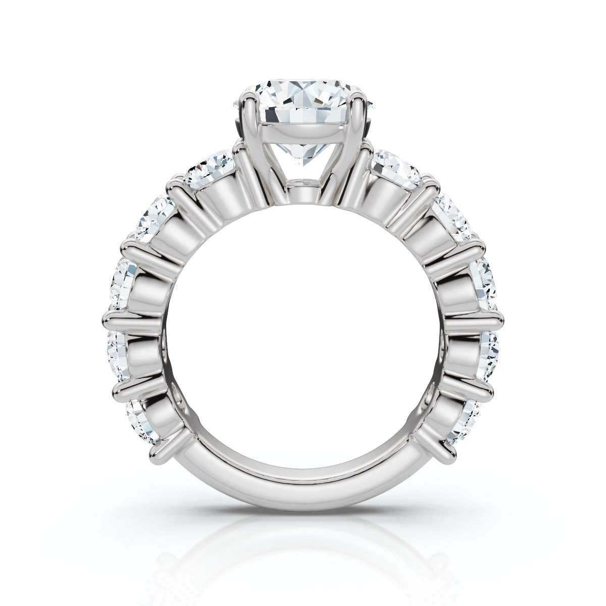14K White Gold Rue Accents Lab Grown Diamond Ring (2 1/2 ct. tw)