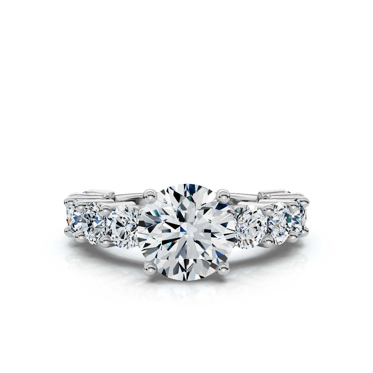 14K White Gold Rue Accents Lab Grown Diamond Ring (1 4/5 ct. tw)