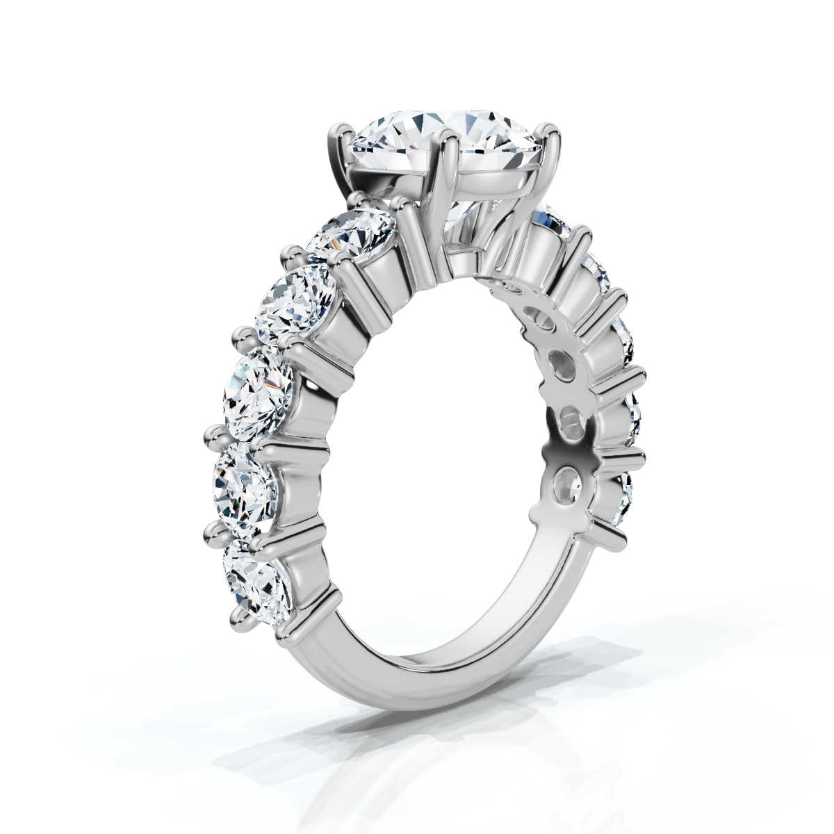 14K White Gold Rue Accents Lab Grown Diamond Ring (1 4/5 ct. tw)