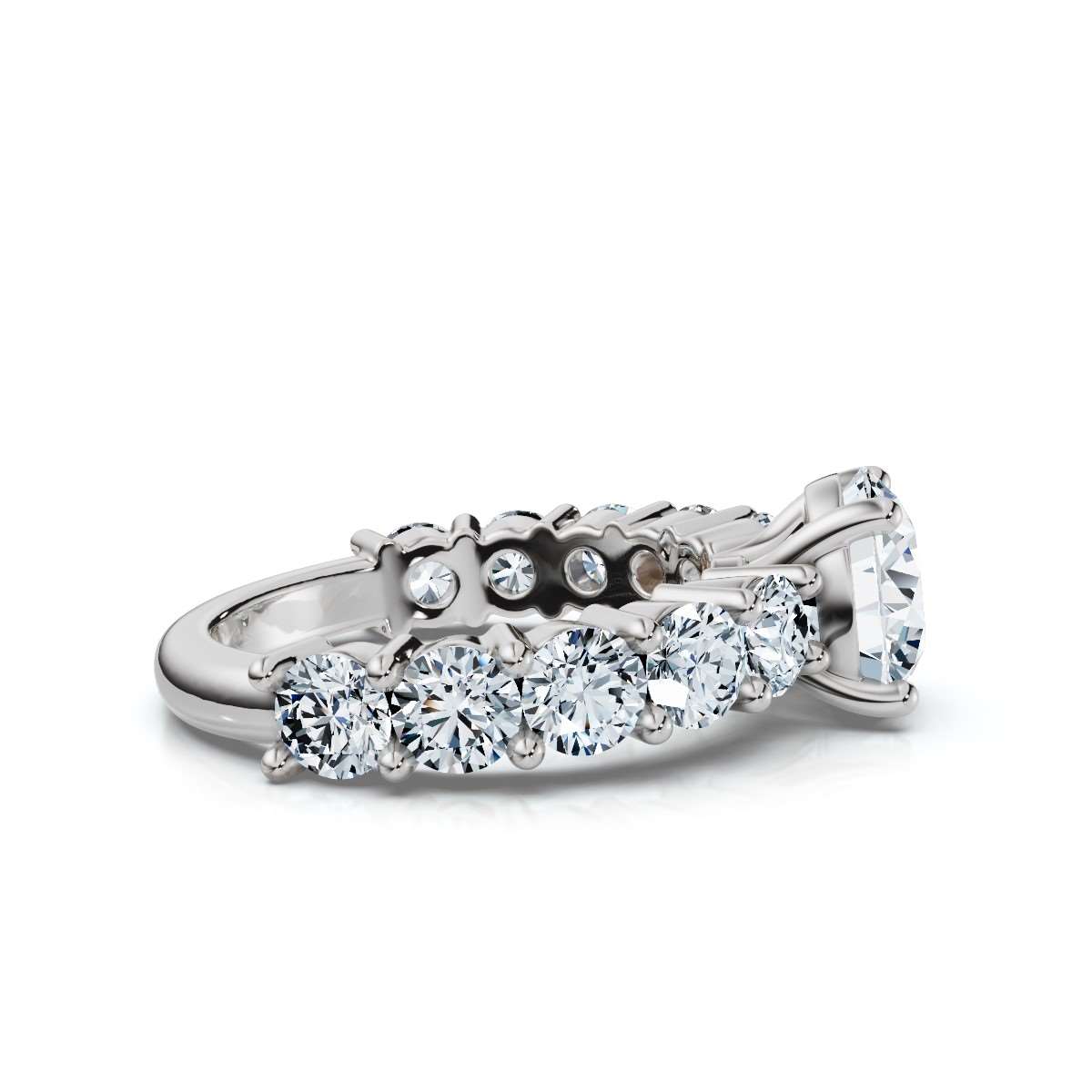 14K White Gold Rue Accents Lab Grown Diamond Ring (1 4/5 ct. tw)