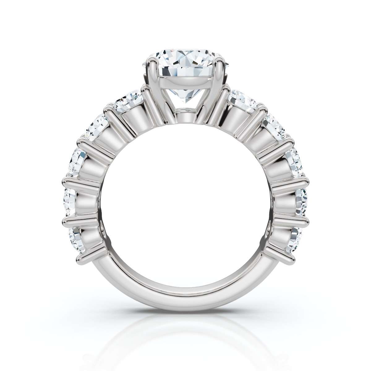14K White Gold Rue Accents Lab Grown Diamond Ring (1 4/5 ct. tw)