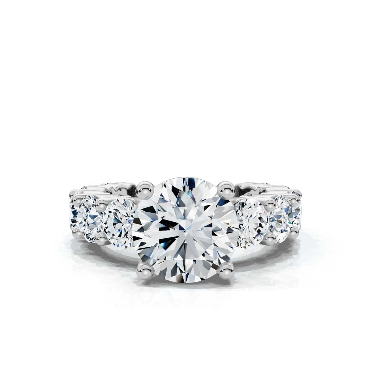 14K White Gold Rue Accents Lab Grown Diamond Ring (3.00 ct. tw)