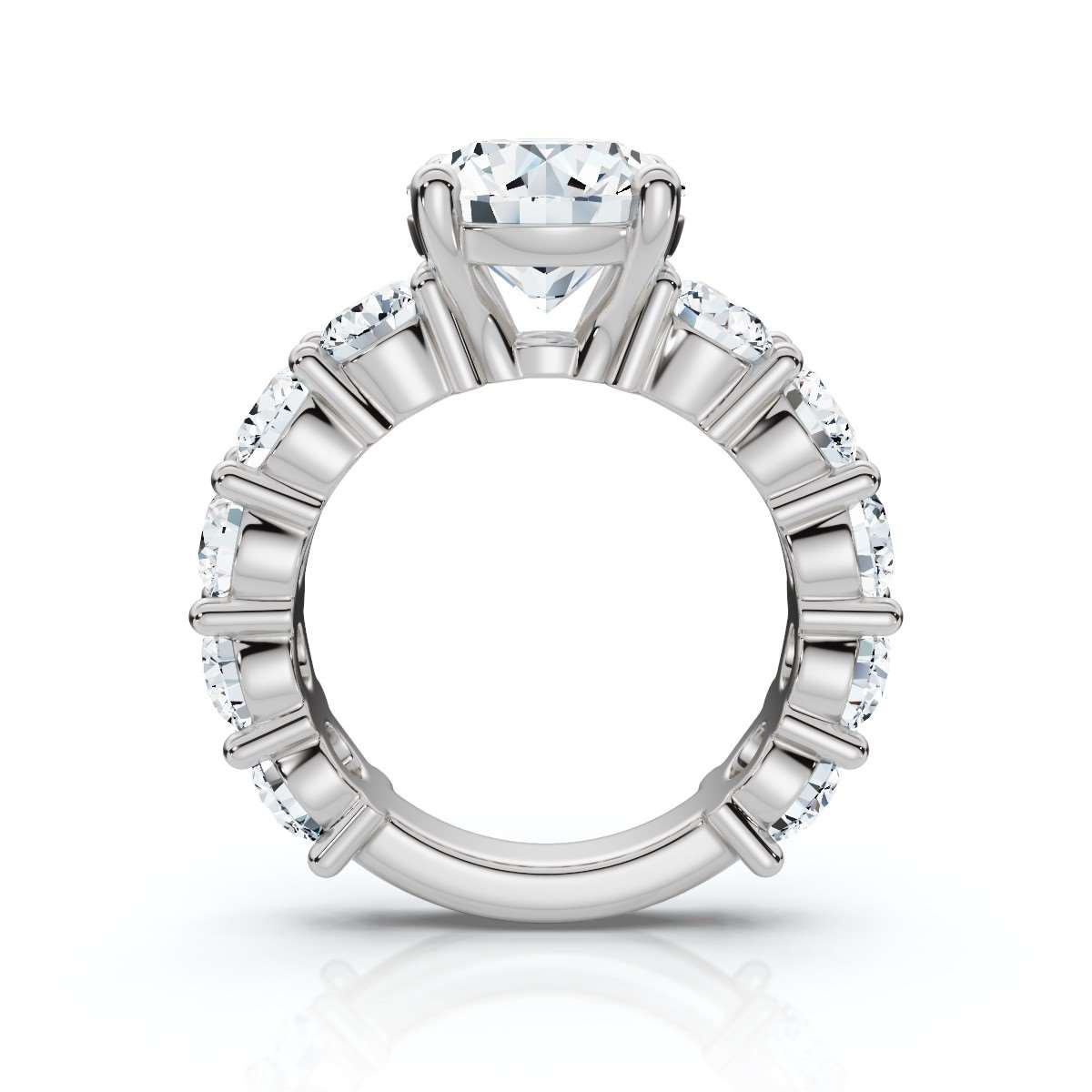 14K White Gold Rue Accents Lab Grown Diamond Ring (3.00 ct. tw)