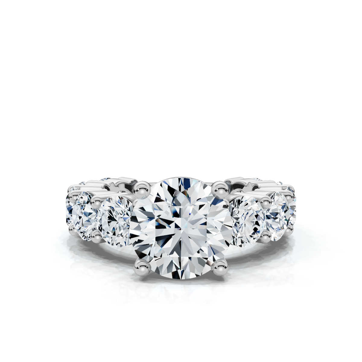 14K White Gold Rue Accents Lab Grown Diamond Ring (3 4/5 ct. tw)