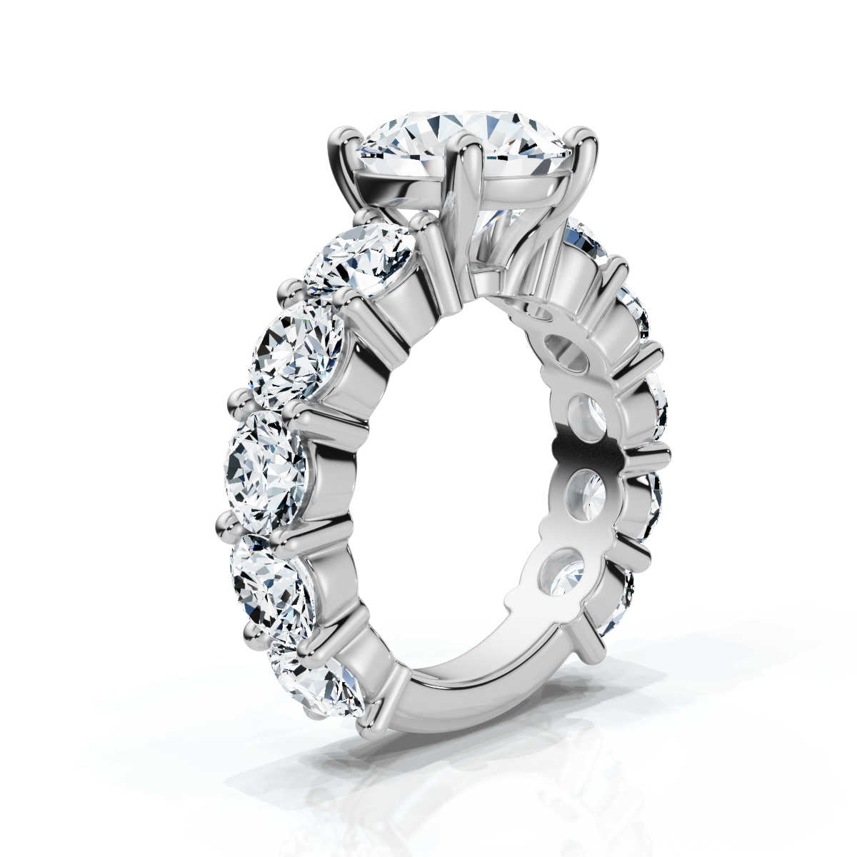14K White Gold Rue Accents Lab Grown Diamond Ring (3 4/5 ct. tw)