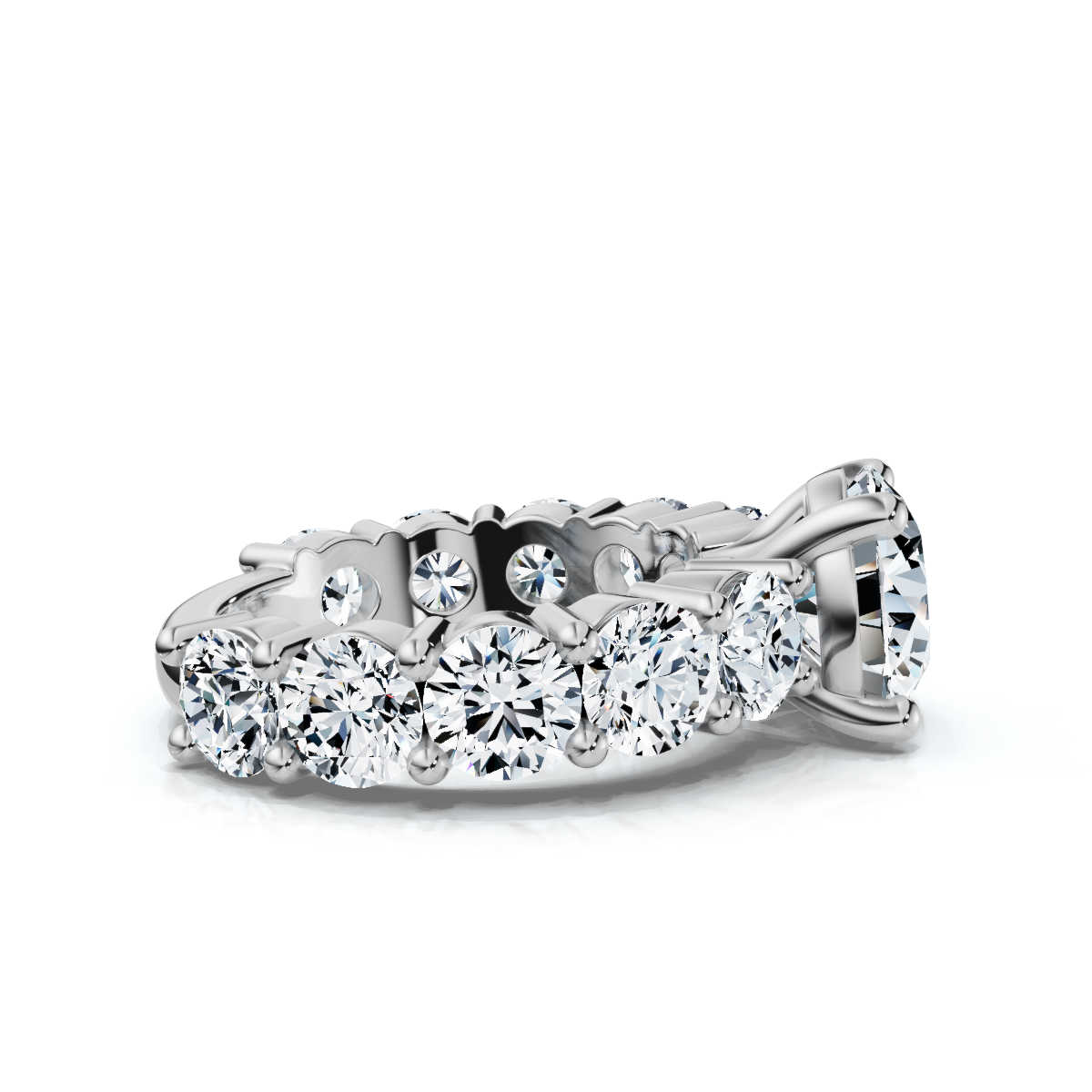 14K White Gold Rue Accents Lab Grown Diamond Ring (3 4/5 ct. tw)
