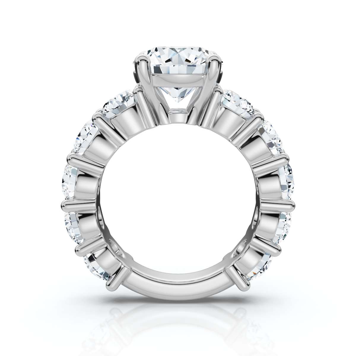 14K White Gold Rue Accents Lab Grown Diamond Ring (3 4/5 ct. tw)