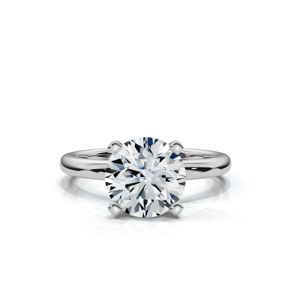 14K White Gold Fawn Hidden Accents Lab Grown Diamond Ring (1/10 ct. tw)