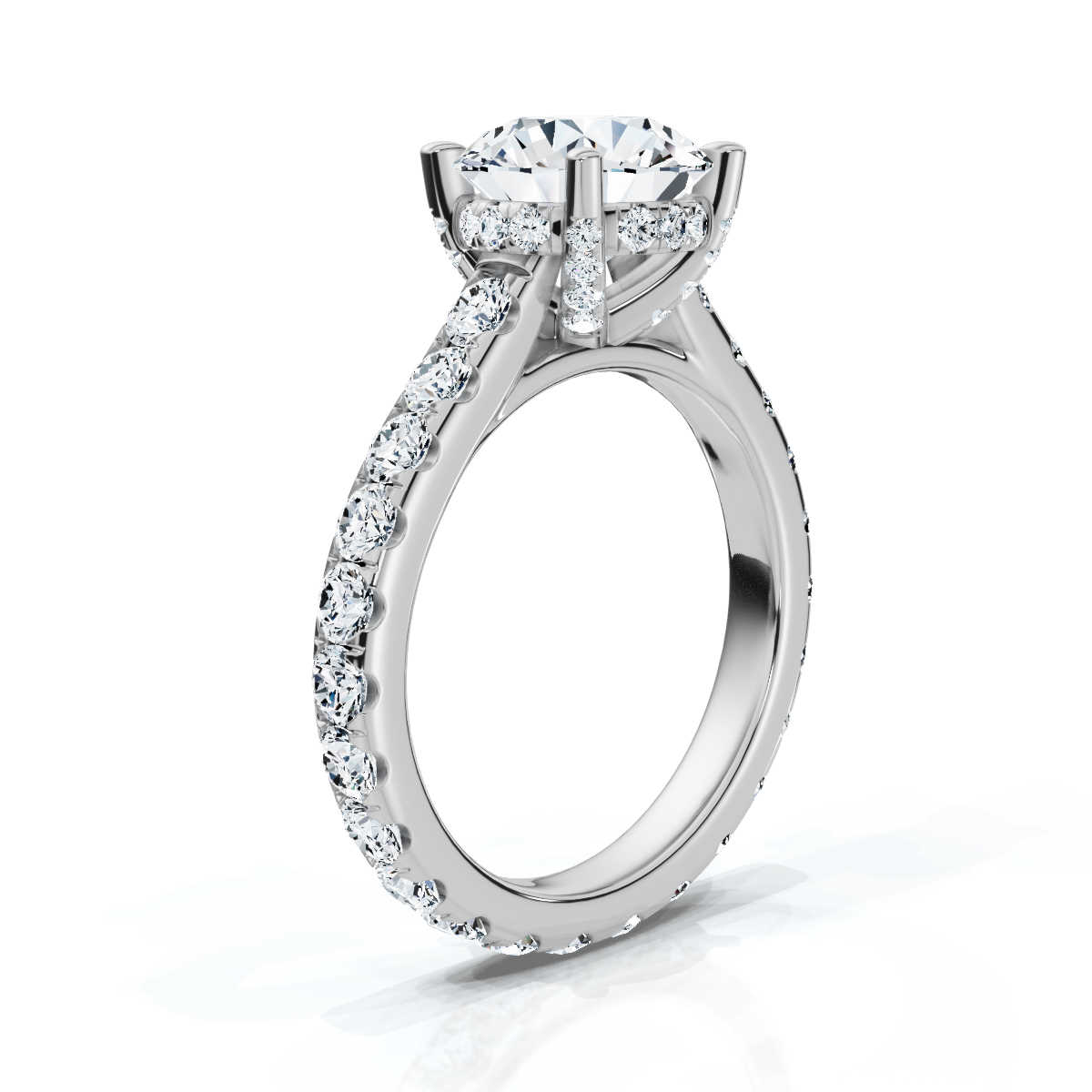 14K White Gold Brodie Accents Lab Grown Diamond Ring (1 1/6 ct. tw)