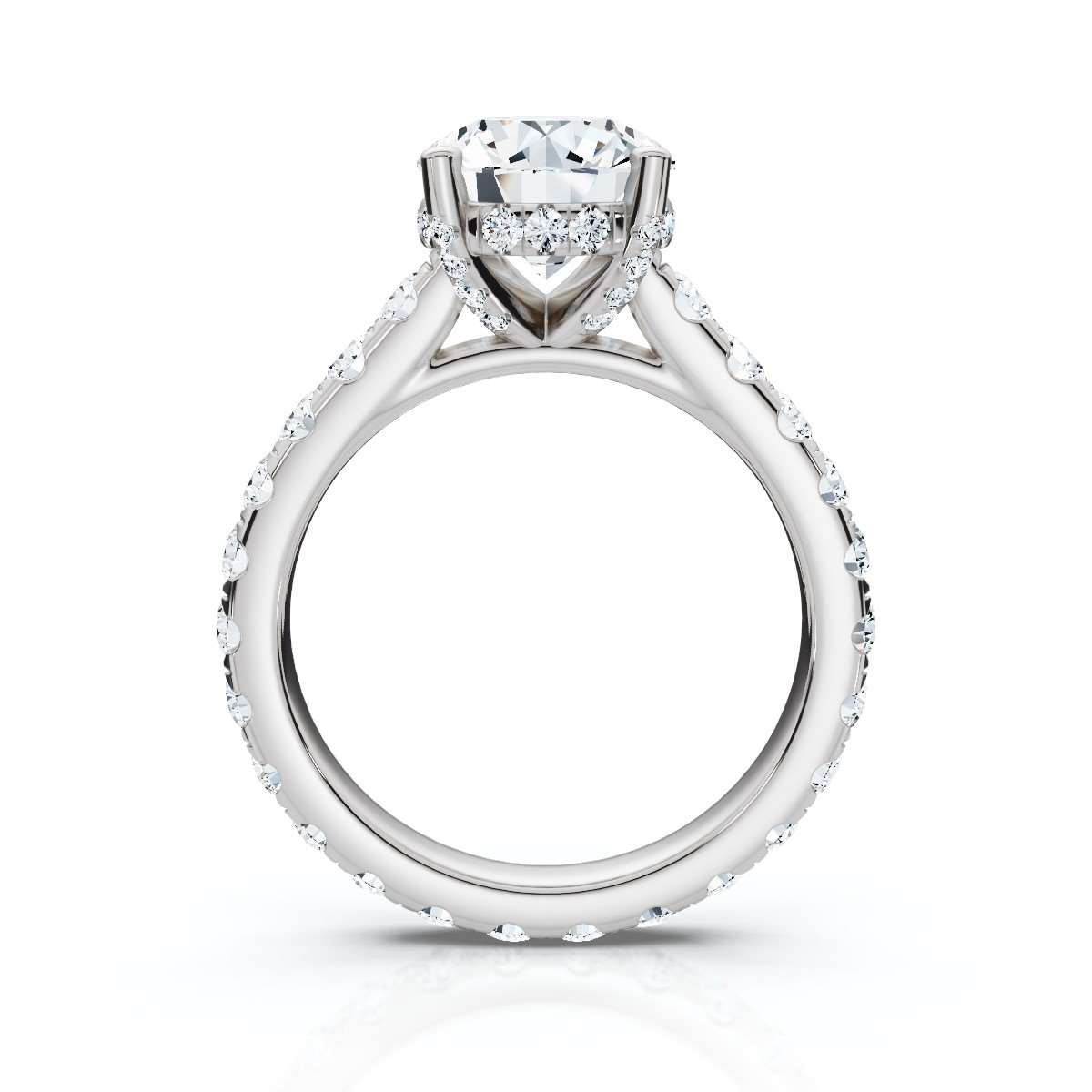 14K White Gold Brodie Accents Lab Grown Diamond Ring (1 1/6 ct. tw)