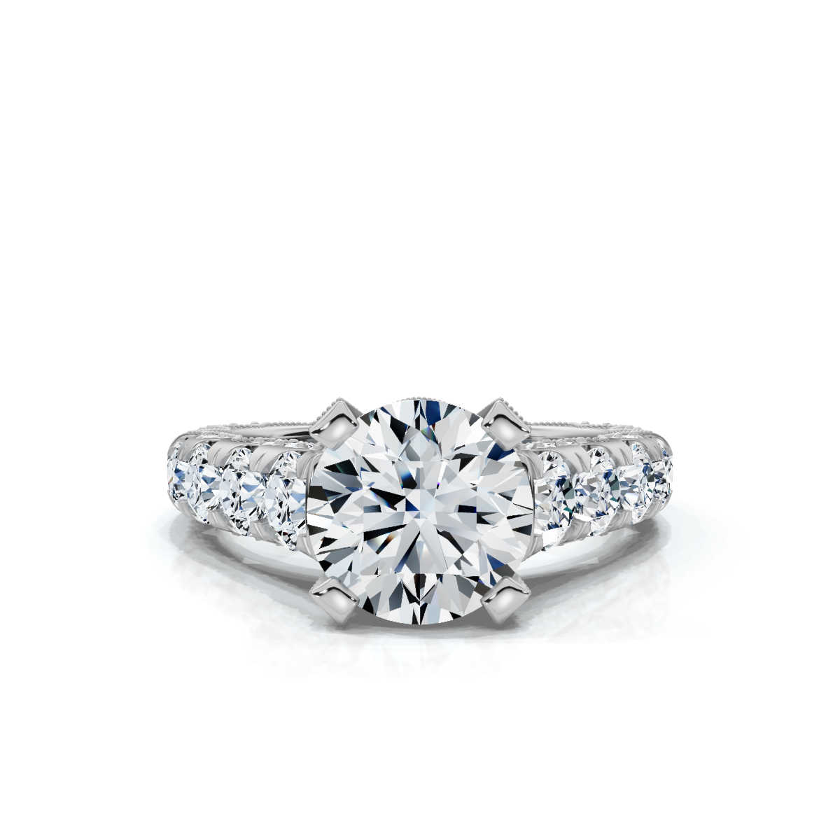 14K White Gold Bronte Hidden Accents Lab Grown Diamond Ring (1 1/2 ct. tw)