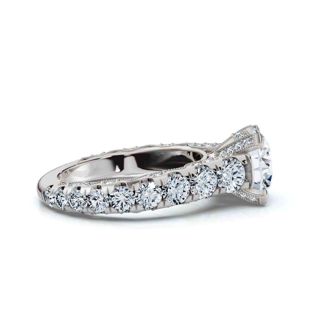 14K White Gold Bronte Hidden Accents Lab Grown Diamond Ring (1 1/2 ct. tw)