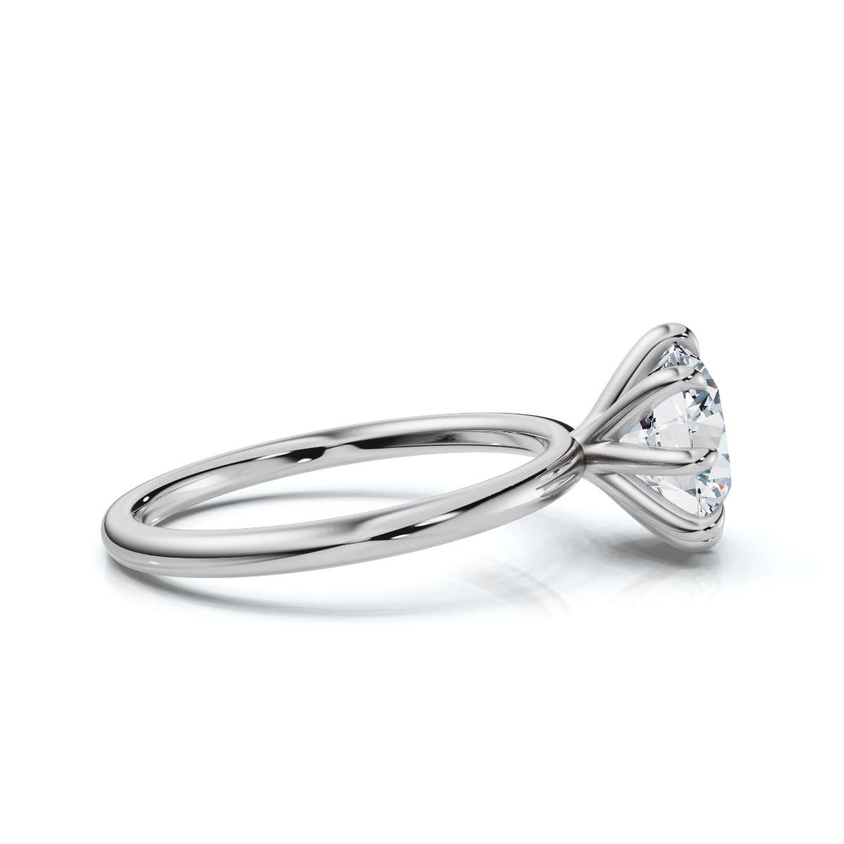 14K White Gold Rowena Solitaire Engagement Ring 