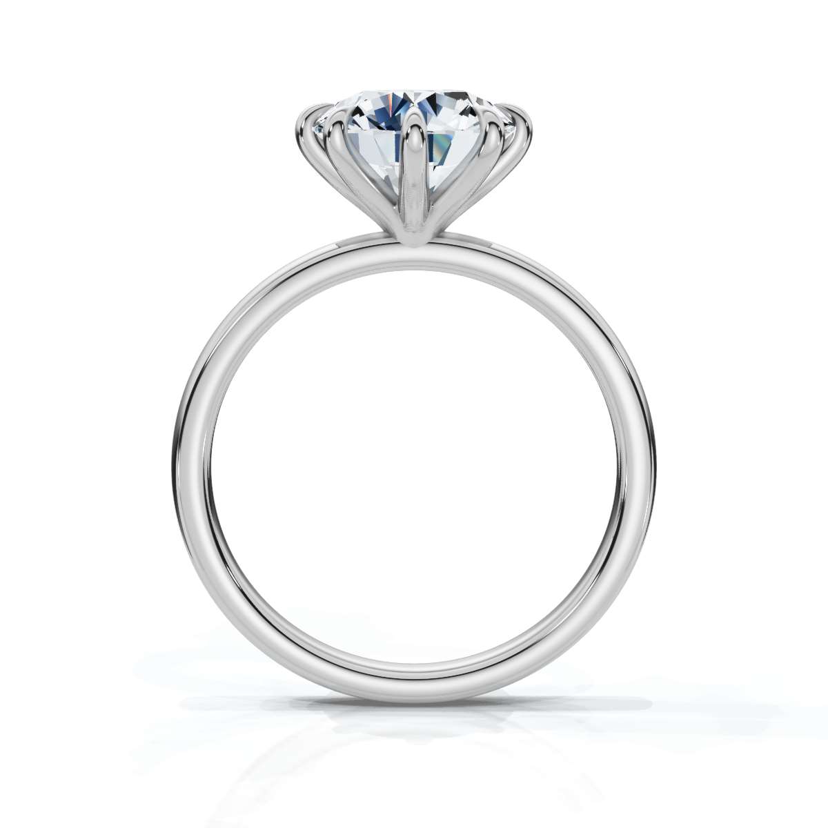 14K White Gold Rowena Solitaire Engagement Ring 