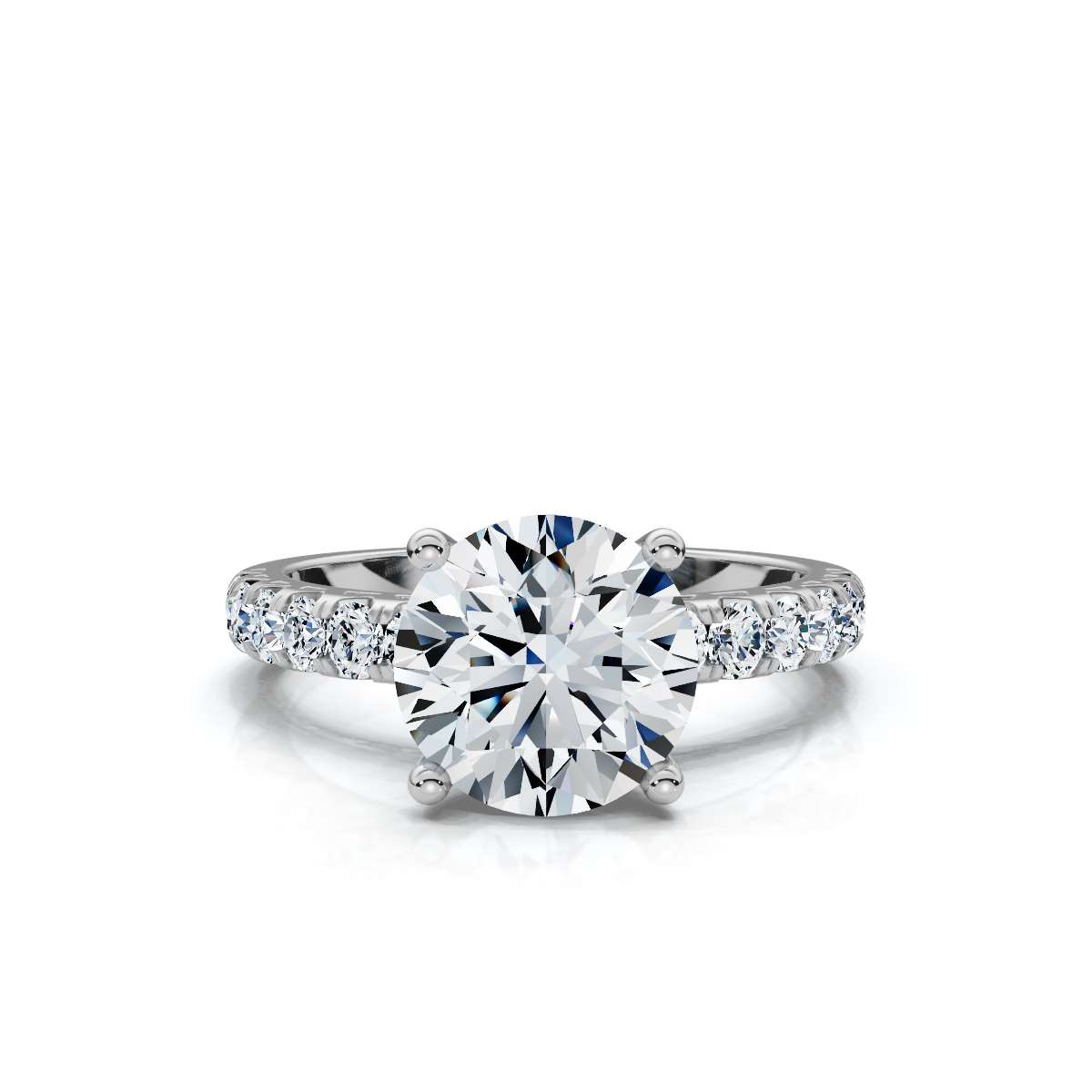 14K White Gold Nyla Accents Lab Grown Diamond Ring (1/3 ct. tw)