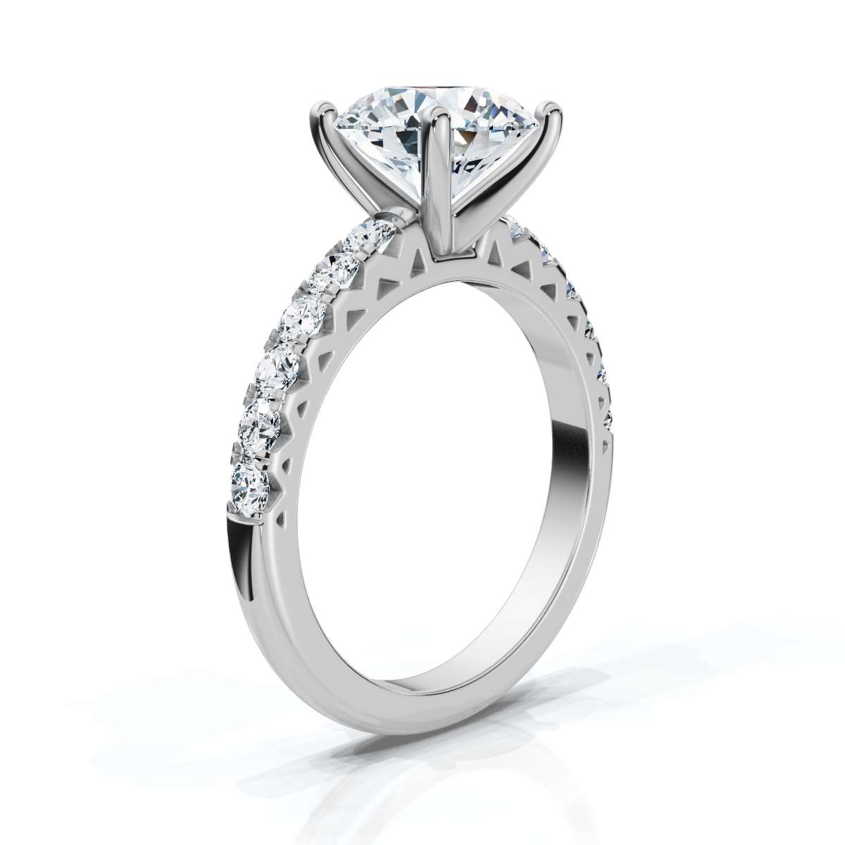 14K White Gold Nyla Accents Lab Grown Diamond Ring (1/3 ct. tw)