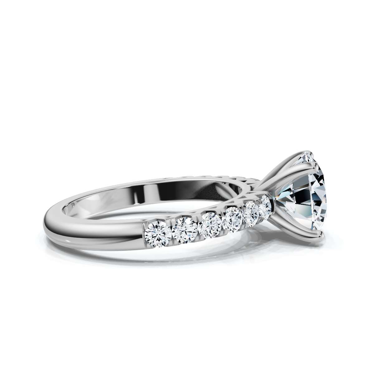 14K White Gold Nyla Accents Lab Grown Diamond Ring (1/3 ct. tw)