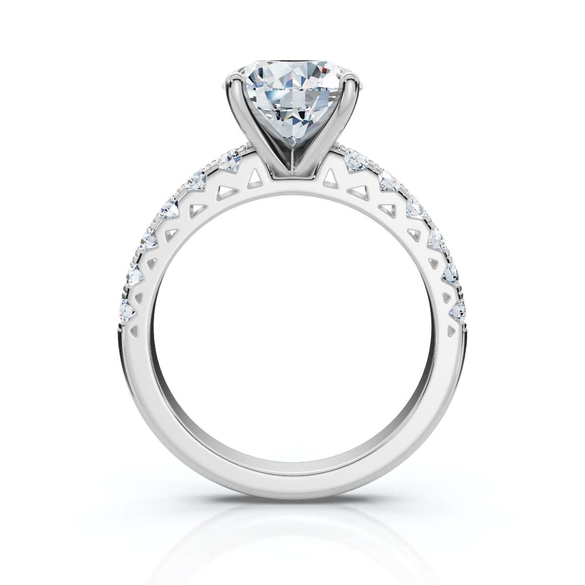 14K White Gold Nyla Accents Lab Grown Diamond Ring (1/3 ct. tw)