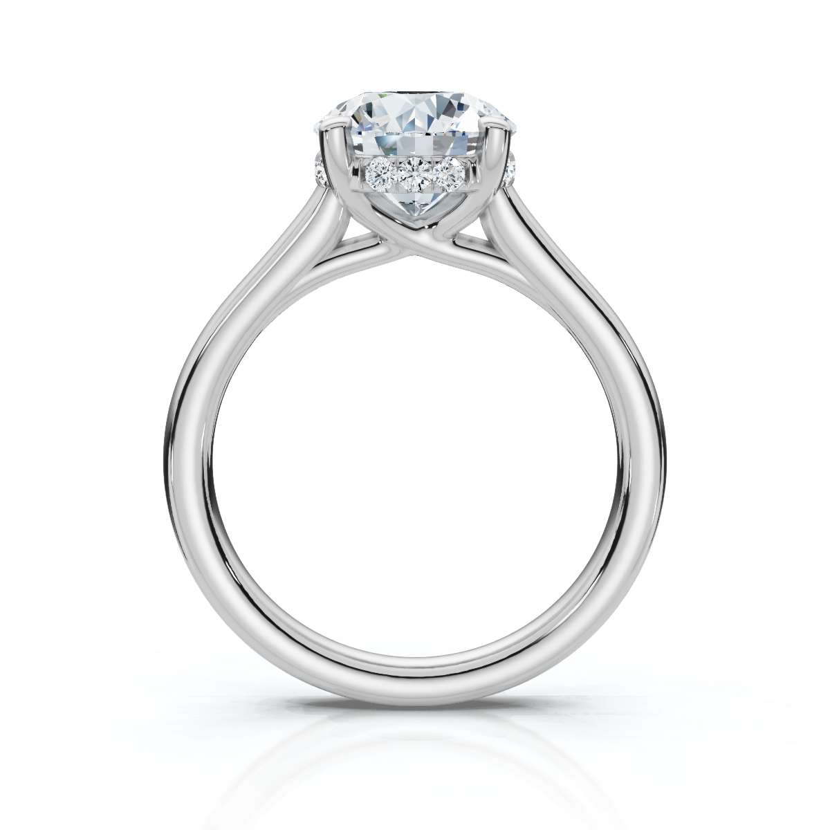 14K White Gold Ilse Hidden Accents Lab Grown Diamond Ring (1/20 ct. tw)