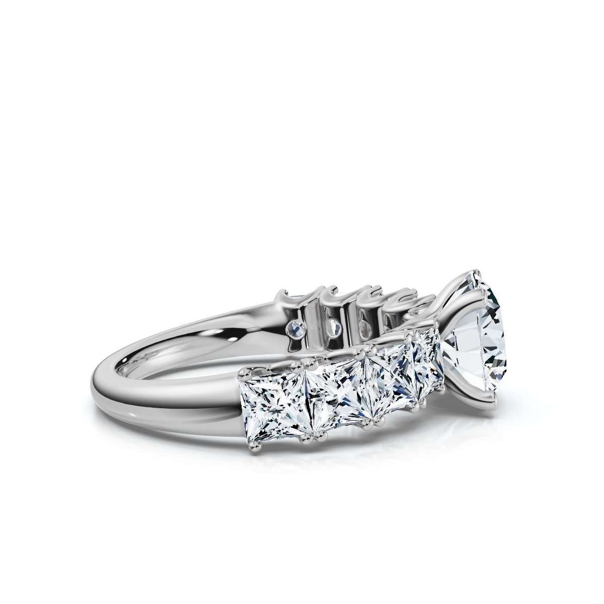14K White Gold Maxxy Accents Lab Grown Diamond Engagement Ring (2.00 ct. tw)