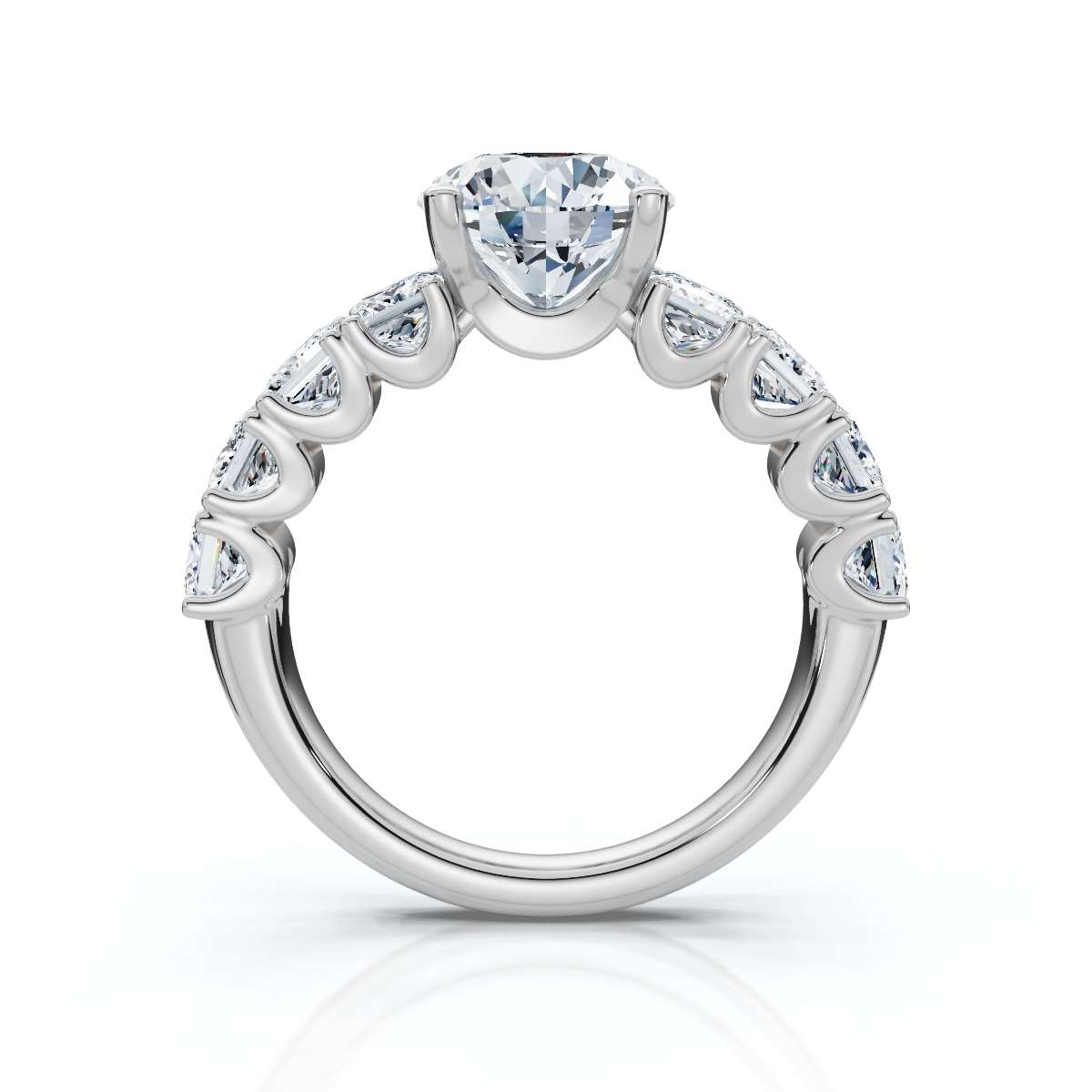 14K White Gold Maxxy Accents Lab Grown Diamond Engagement Ring (2.00 ct. tw)