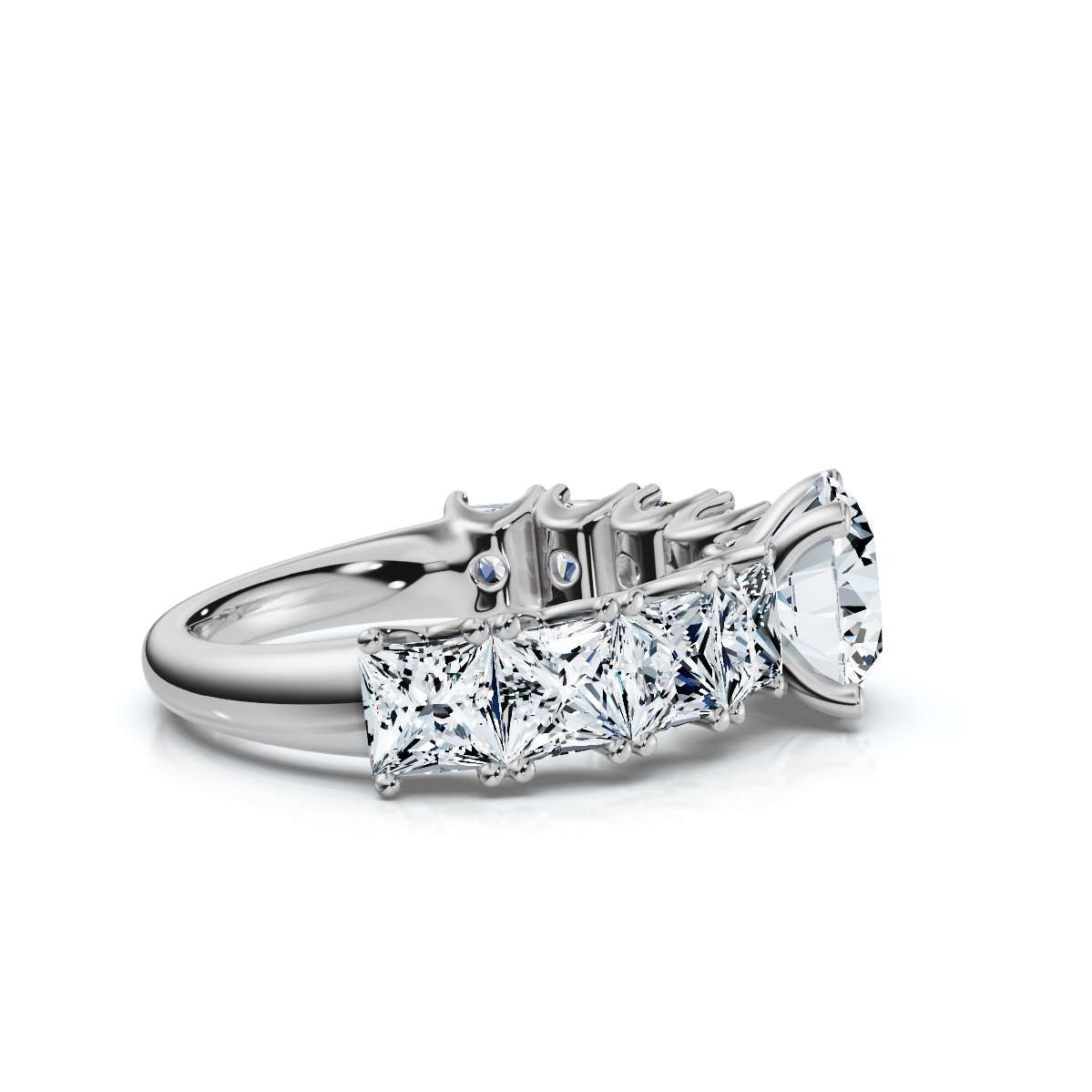 14K White Gold Maxxy Accents Lab Grown Diamond Engagement Ring (3.00 ct. tw)