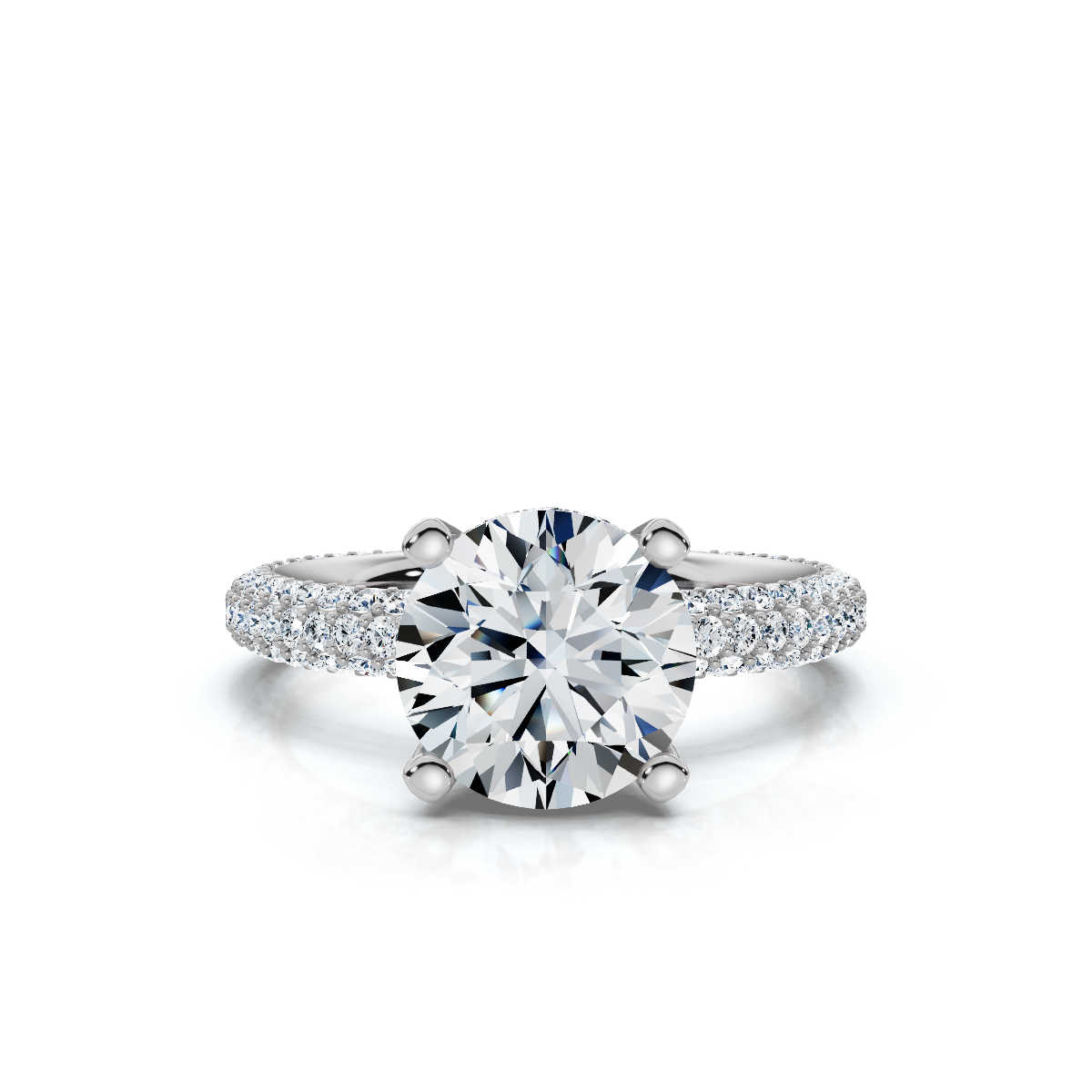 14K White Gold Kiki Hidden Accents Lab Grown Diamond Ring (3/4 ct. tw)