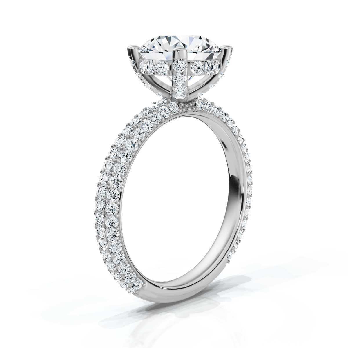 14K White Gold Kiki Hidden Accents Lab Grown Diamond Ring (3/4 ct. tw)