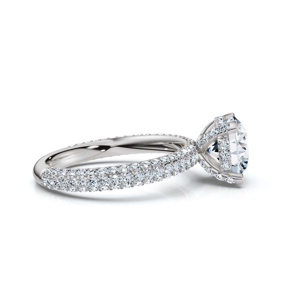 14K White Gold Kiki Hidden Accents Lab Grown Diamond Ring (3/4 ct. tw)