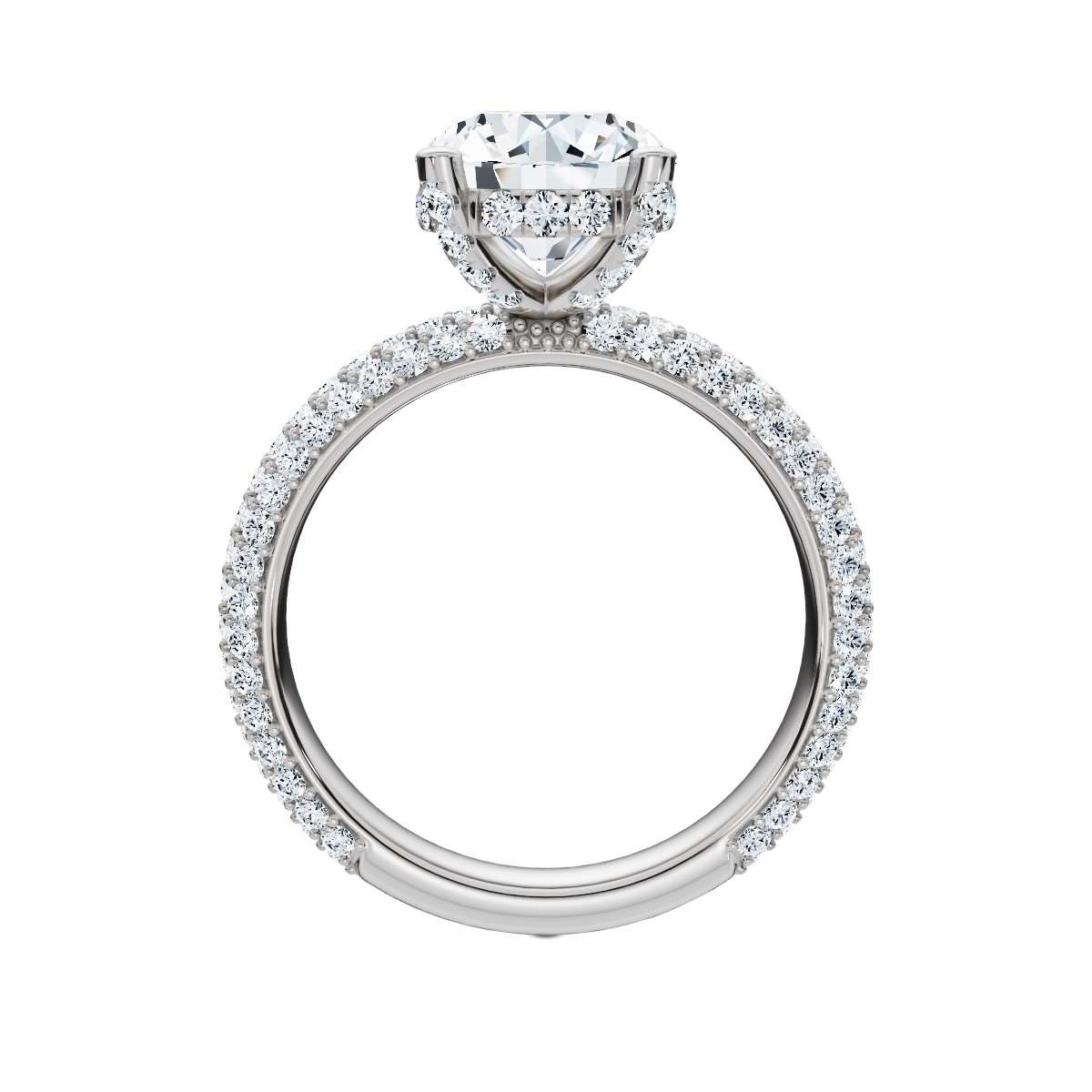 14K White Gold Kiki Hidden Accents Lab Grown Diamond Ring (3/4 ct. tw)