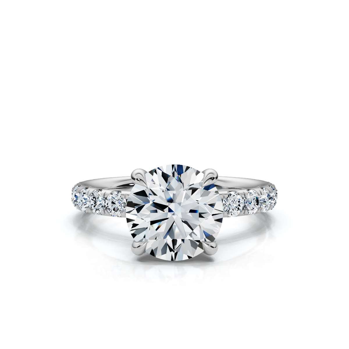 14K White Gold Faye Hidden Accents Lab Grown Diamond Ring (3/4 ct. tw)