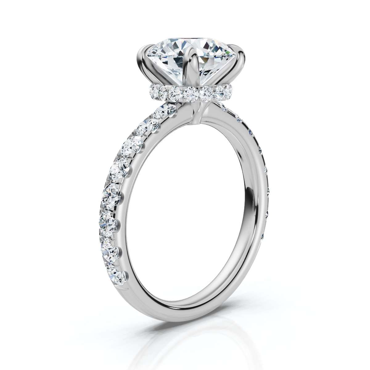 14K White Gold Faye Hidden Accents Lab Grown Diamond Ring (3/4 ct. tw)