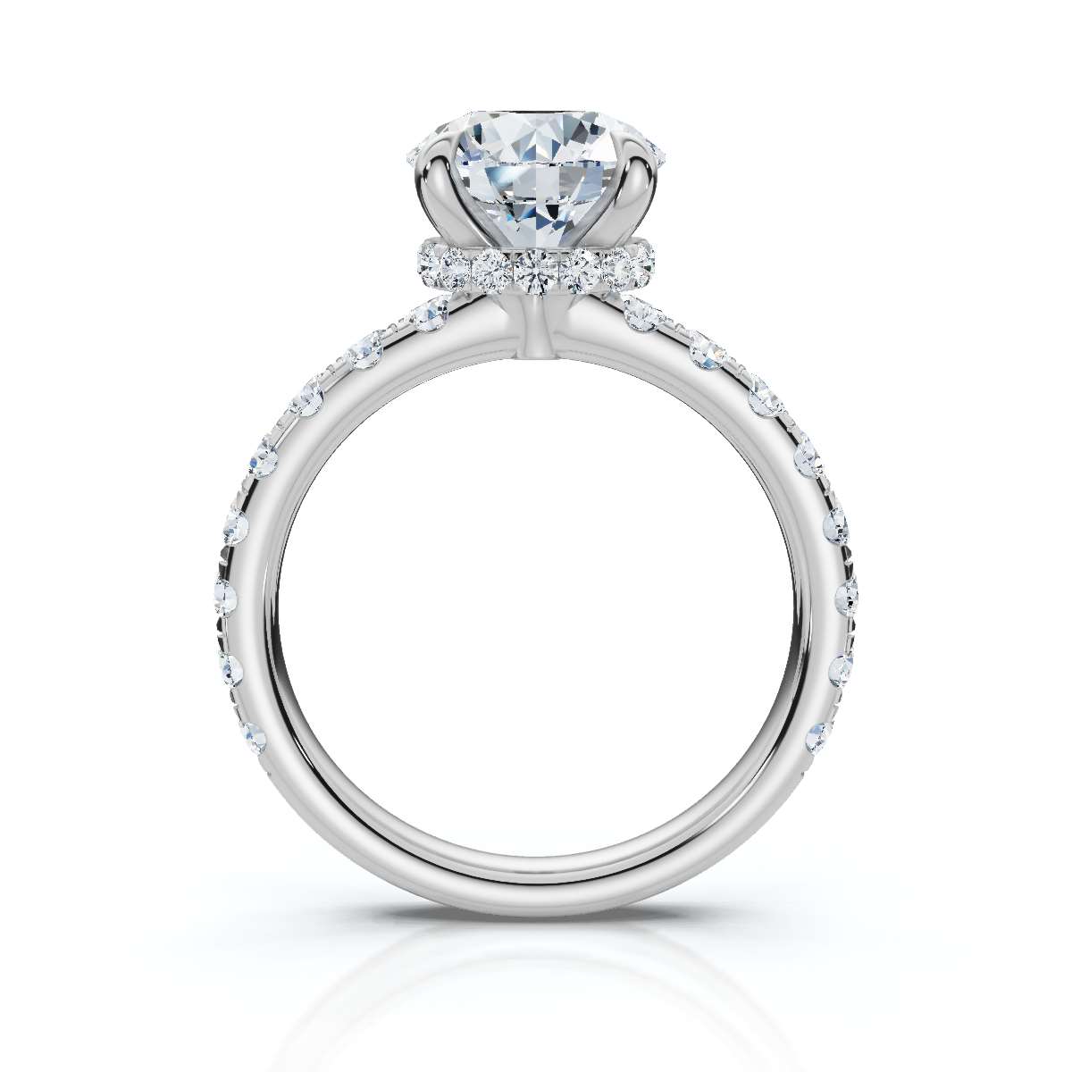 14K White Gold Faye Hidden Accents Lab Grown Diamond Ring (3/4 ct. tw)