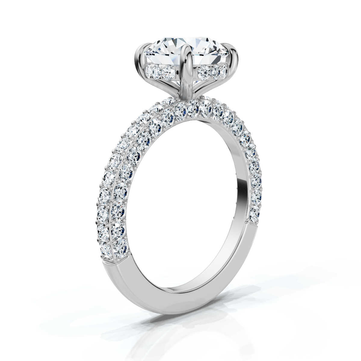 14K White Gold Chahna Accents Lab Grown Diamond Ring (5/6 ct. tw)