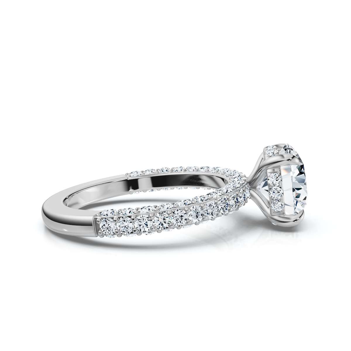 14K White Gold Chahna Accents Lab Grown Diamond Ring (5/6 ct. tw)