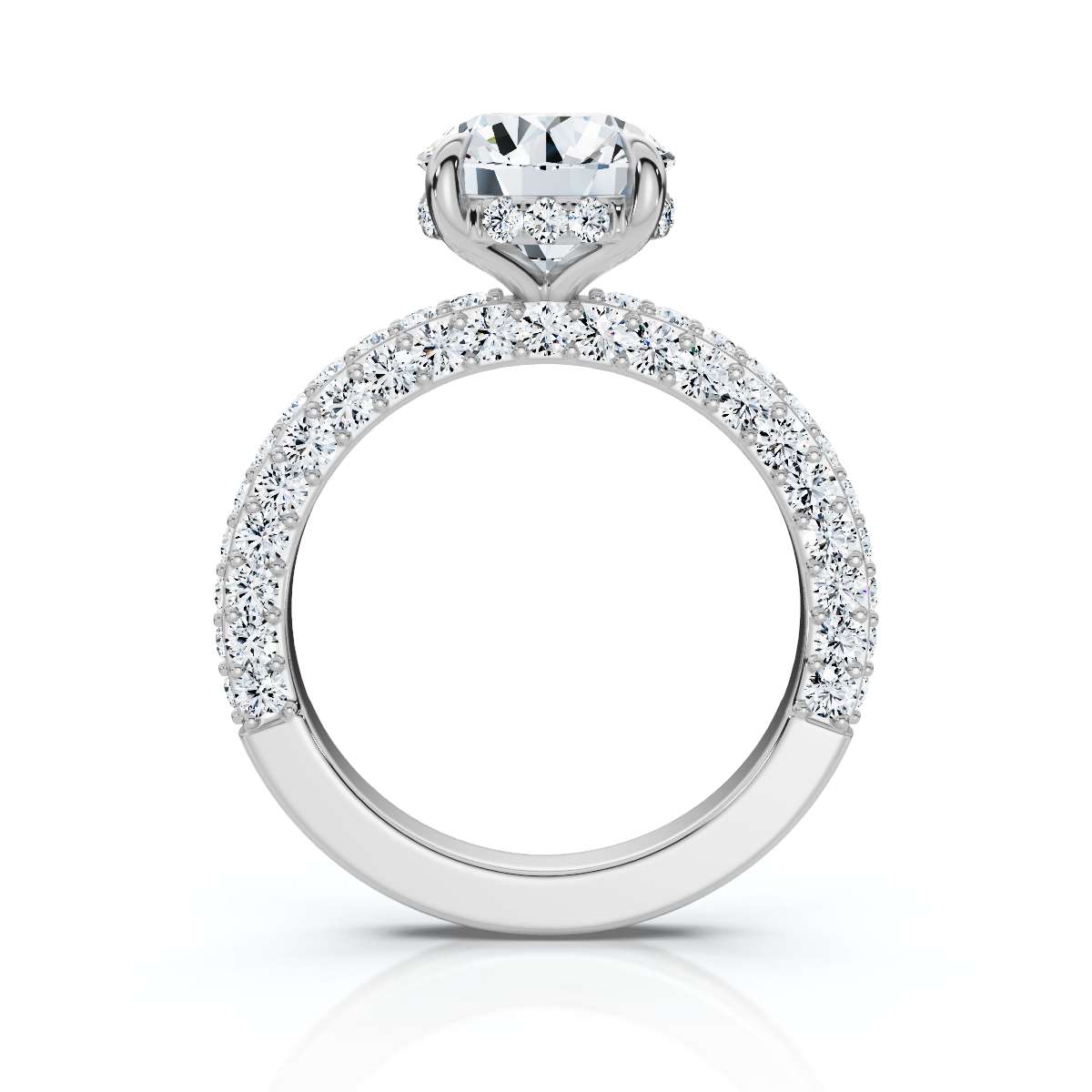 14K White Gold Chahna Accents Lab Grown Diamond Ring (5/6 ct. tw)
