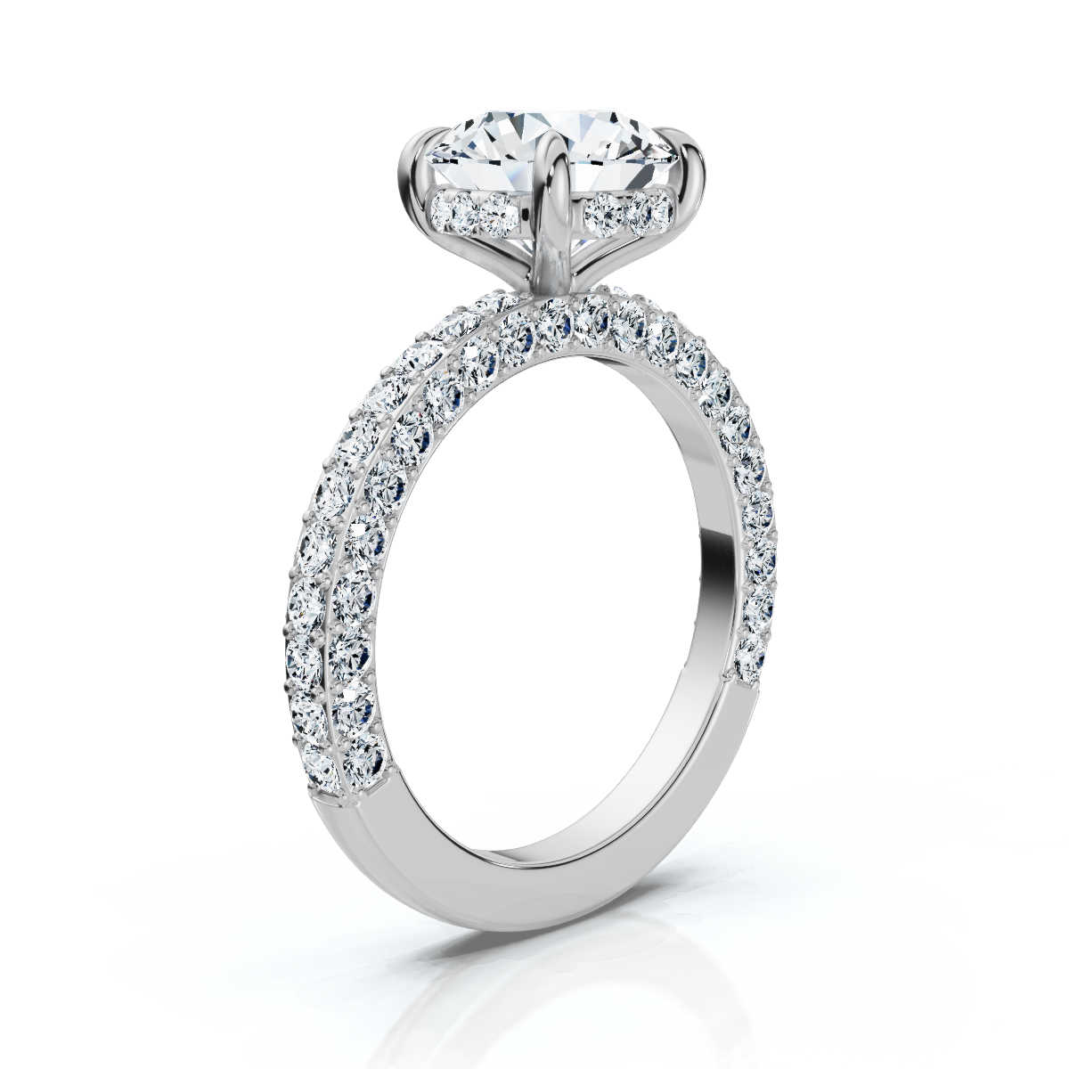14K White Gold Chahna Accents Lab Grown Diamond Ring (1.00 ct. tw)