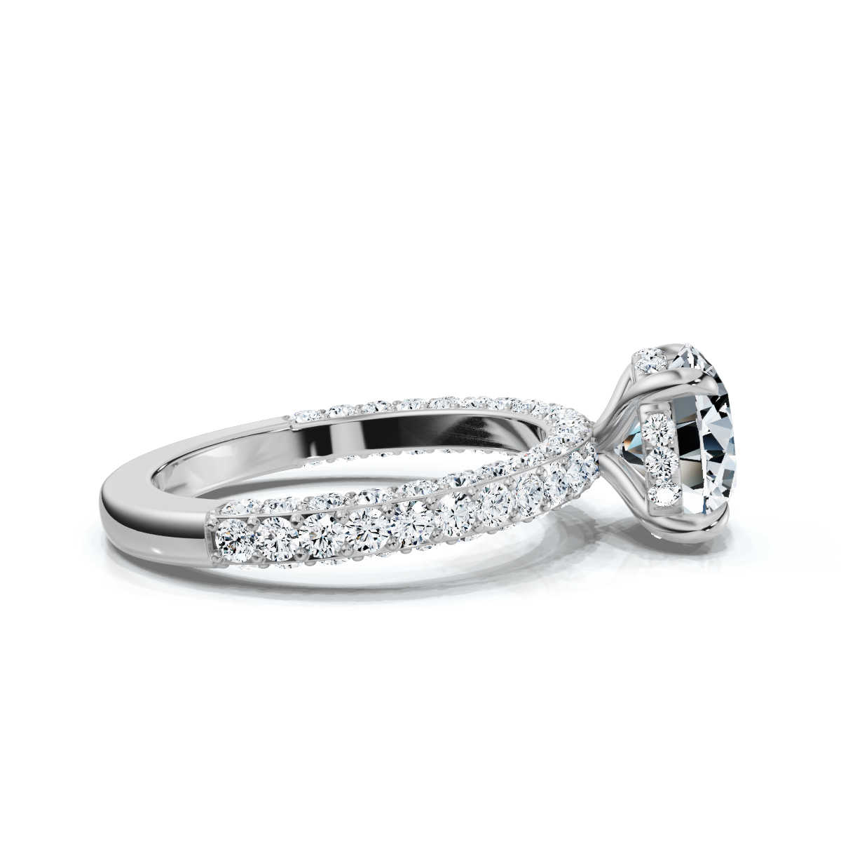 14K White Gold Chahna Accents Lab Grown Diamond Ring (1.00 ct. tw)