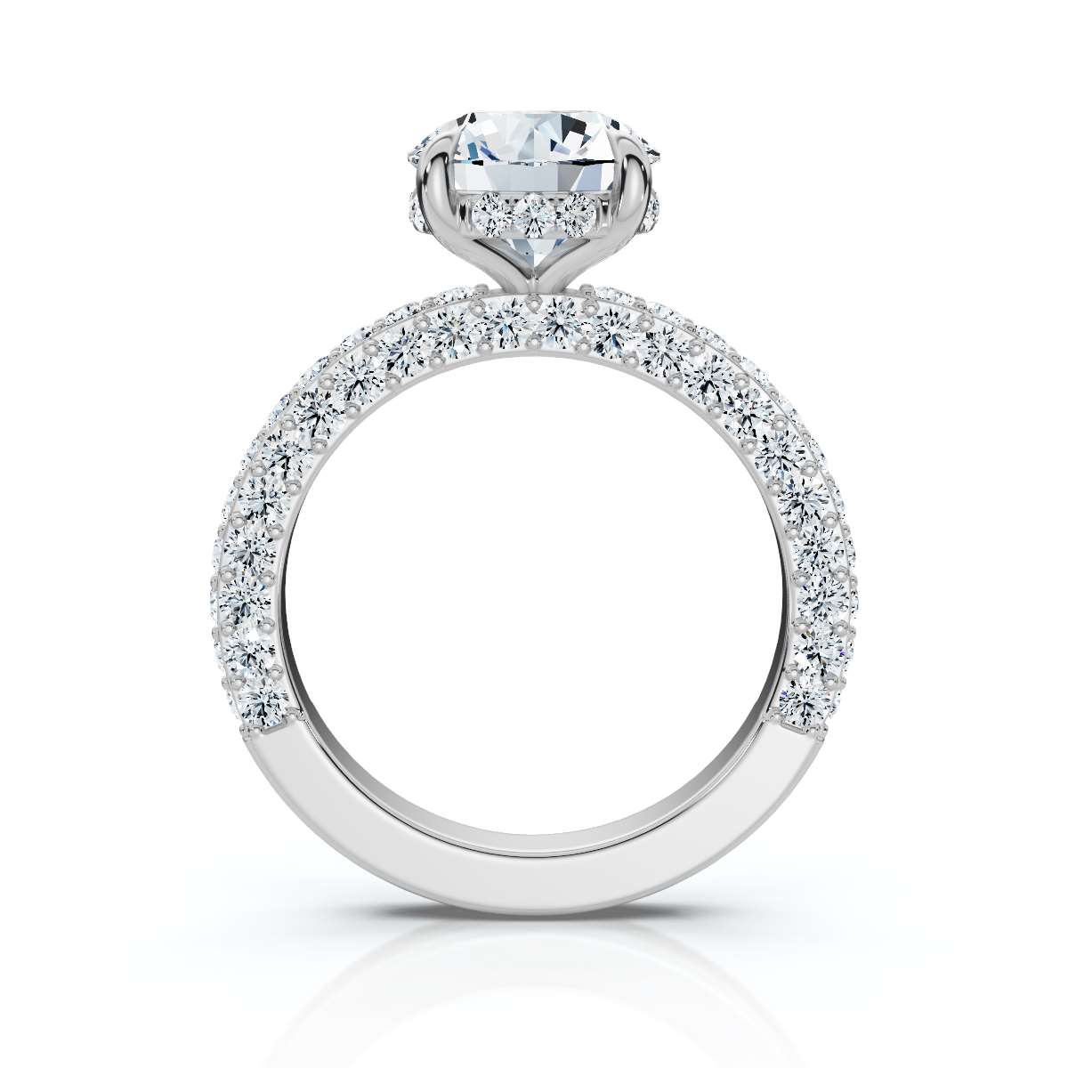 14K White Gold Chahna Accents Lab Grown Diamond Ring (1.00 ct. tw)