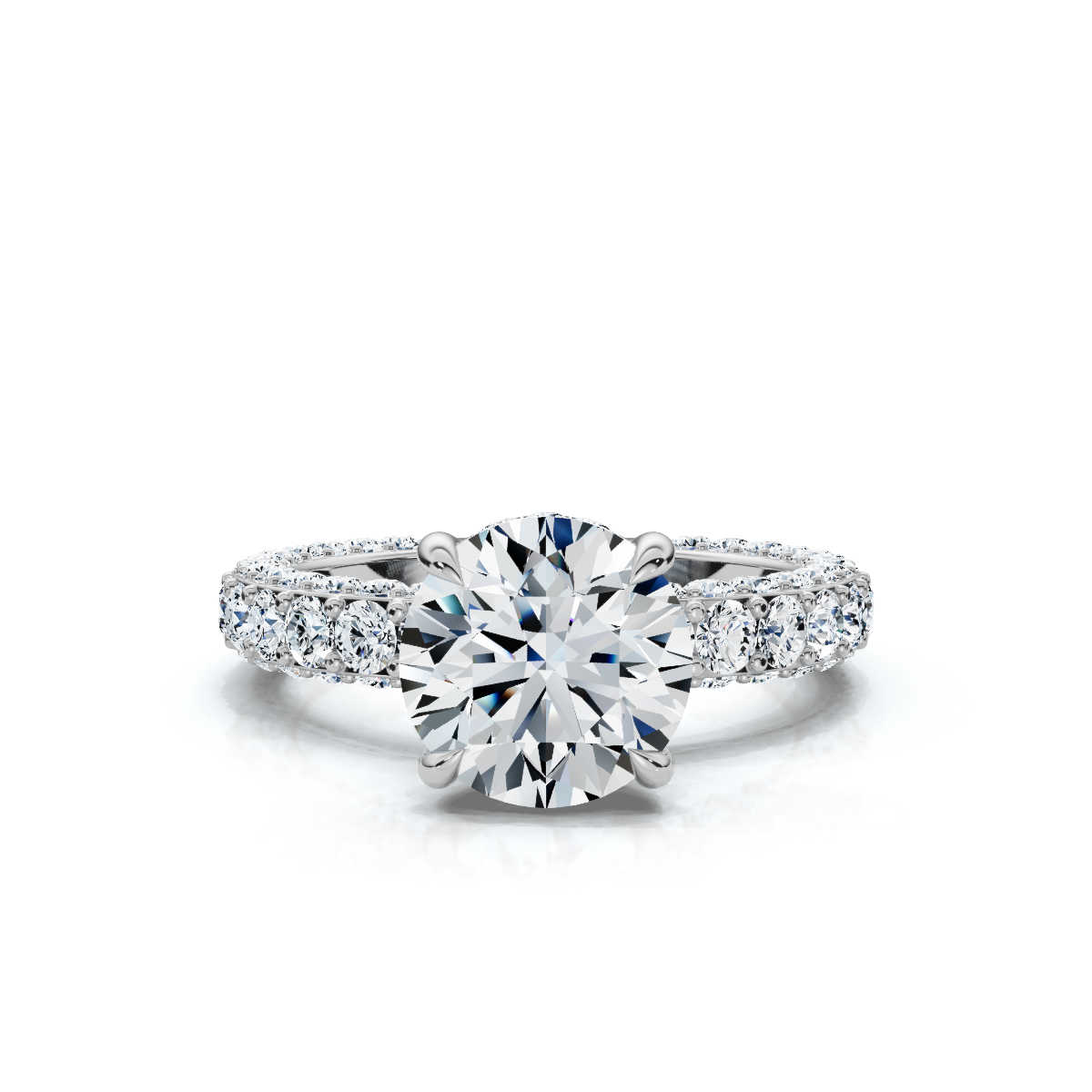 14K White Gold Chahna Accents Lab Grown Diamond Ring (1 1/2 ct. tw)