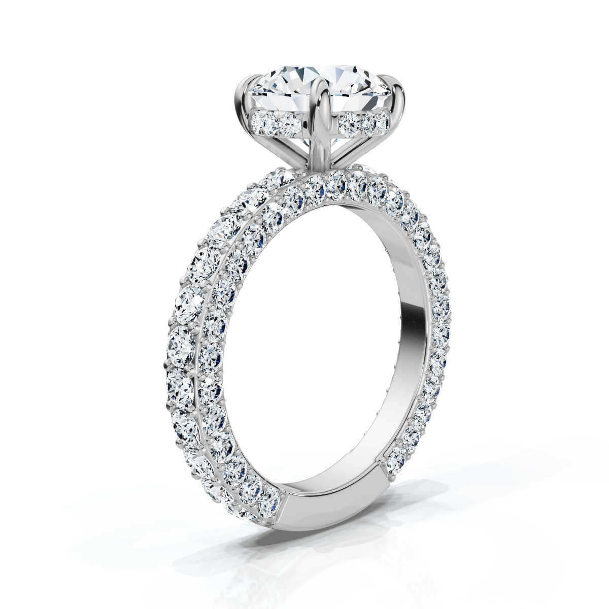 14K White Gold Chahna Accents Lab Grown Diamond Ring (1 1/2 ct. tw)